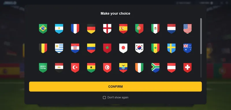 Penalty Nations Cup casino game