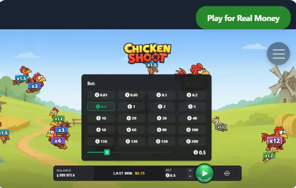 Chicken Shoot casino game