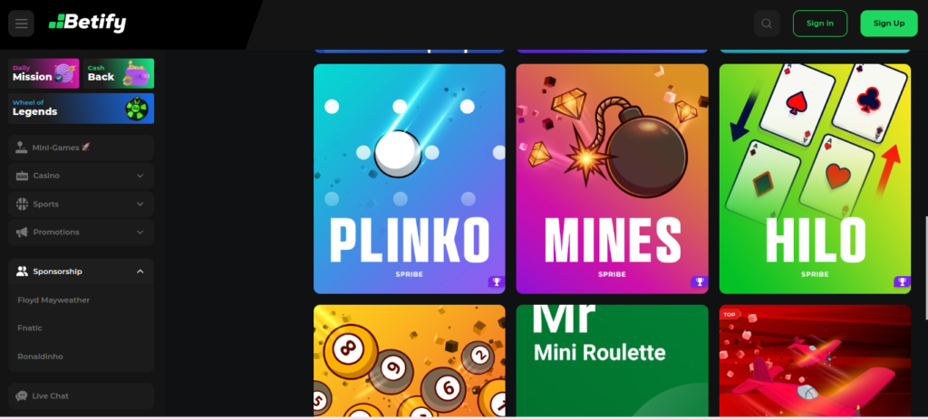 Betify Bonus Code casino game
