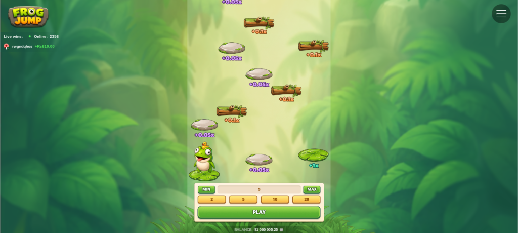 Frog Jump Casino Game