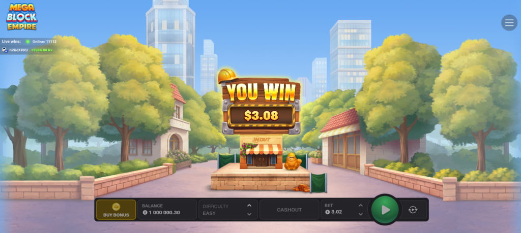 Megabloc Empire jeu casino